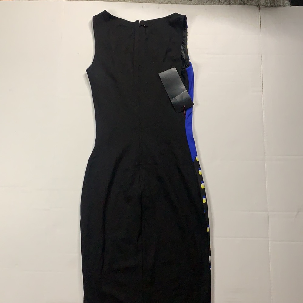 Mixed media print block midi dress - Picture 4 of 5
